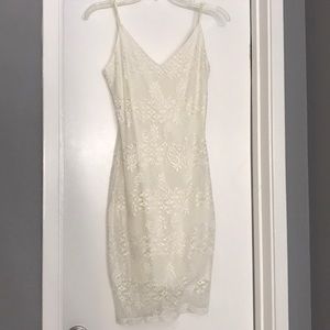 White dress with gold sparkles